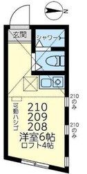 ユナイト鹿島田ホワイトジャスミンの物件間取画像